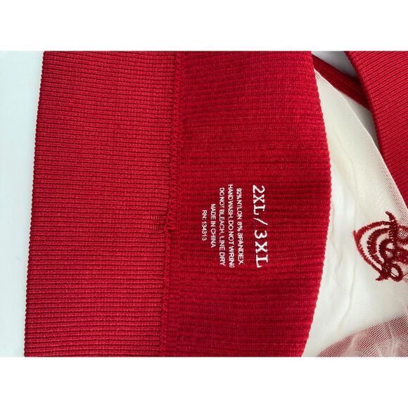 NWT Unbranded Tattoo Lace Racerback Bralette Red  2XL/3XL - Picture 5 of 7